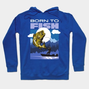 Born To Fish Outdoors Fishing Lover Beautiful Adventure Hoodie